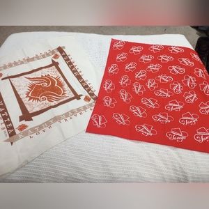 Tanya Tucker and Kathy Mattea Vintage bundle of two bandanas